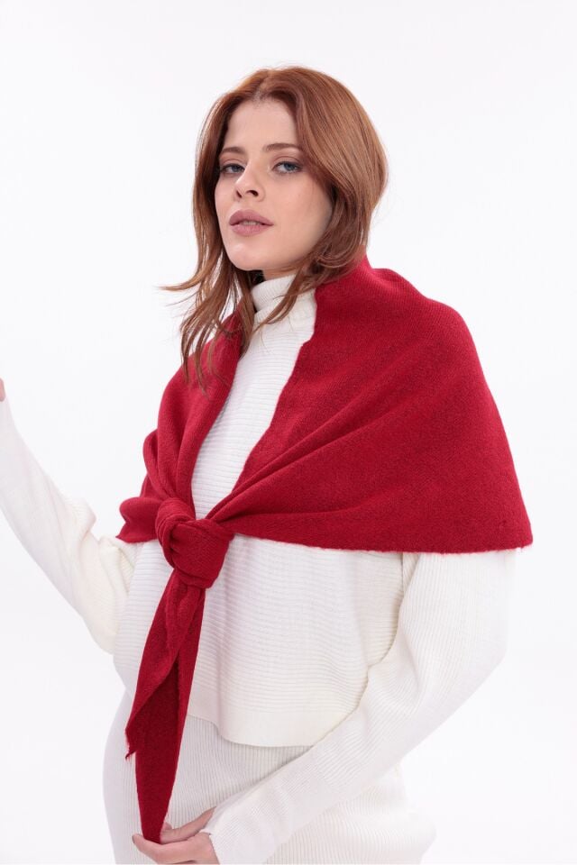 Kadın Üçgen Atkı Yumuşak Triko Şal-SM2026