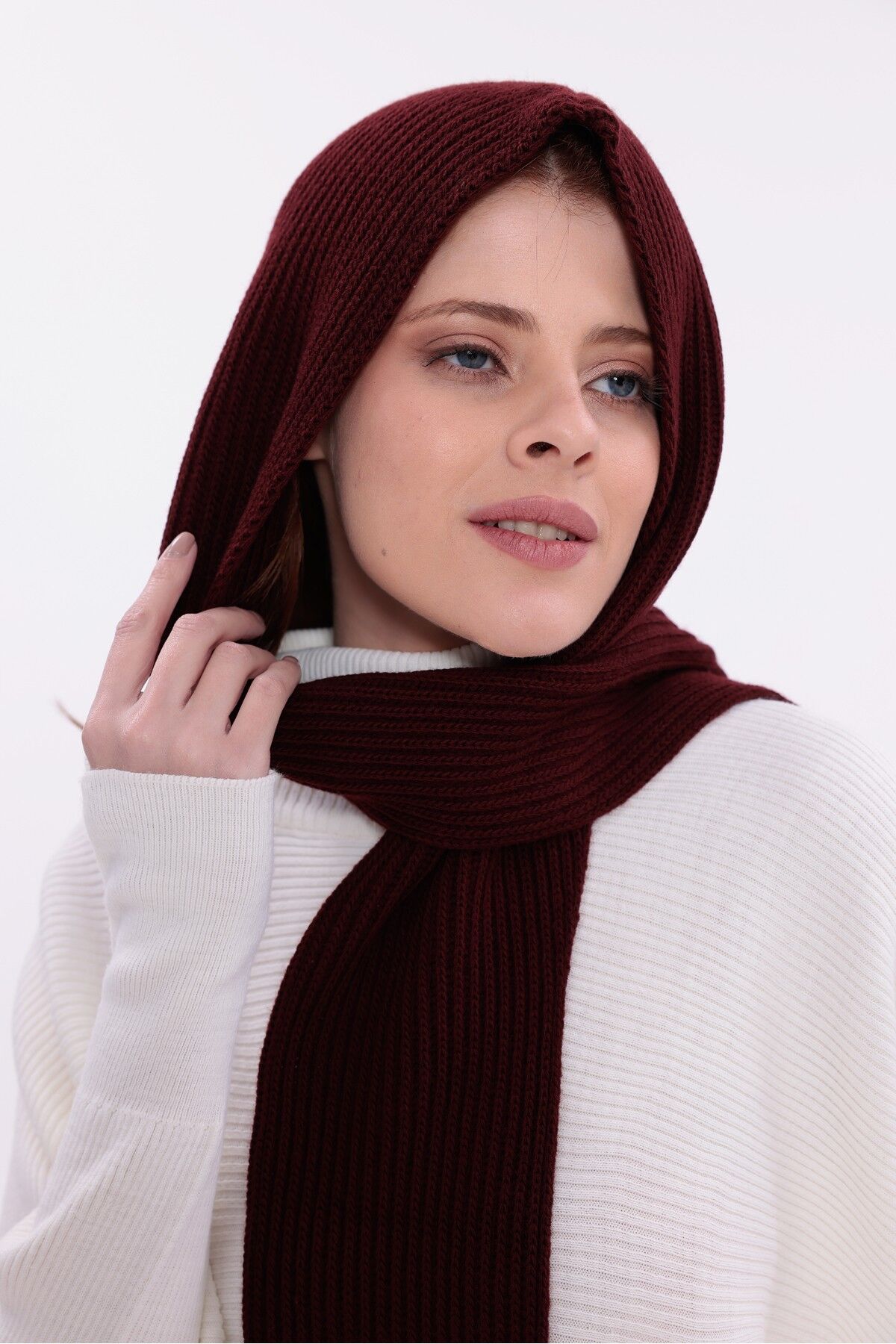 Kadın Balaclava Kapüşonlu Yumuşak Atkı Şal Kışlık