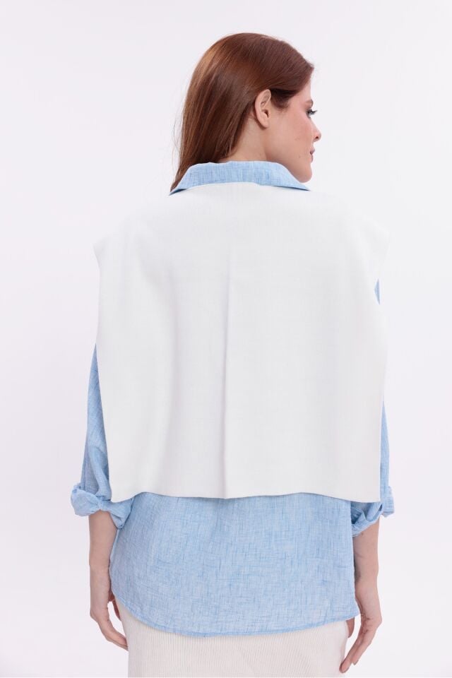 %100 Akrilik Triko Omuz Şalı Kadın Ofis Günlük Moda Atkı- SM2026